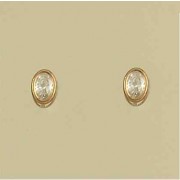 GPC 6x4mm OVAL CZ RUBSET STUDS