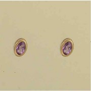 GPC 6x4mm OVAL AMETHYST STUDS          =