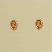 GPC 6x4mm OVAL CITRINE STUDS