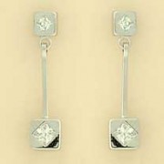 GPC 9 WHITE 4mm SQ.CZ SET FANCY DROPS