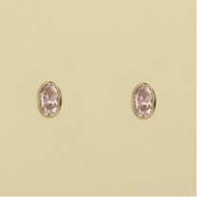 GPC 6x4mm OVAL RUBSET CZ COL. STUDS-PINK