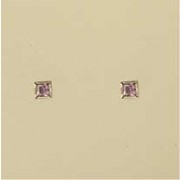 GPC 3mm SQUARE COL.CZ RUBSET STUDS-AMY =