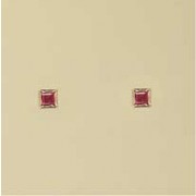 GPC 3mm SQUARE COL.CZ RUBSET STUDS-RED =