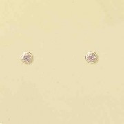 GPC 3MM RUBSET COLOR CZ STUD PINK      =