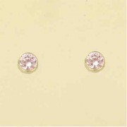 GPC 5MM RUBSET COLOR CZ STUD PINK      =