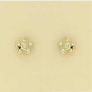 GPC 6 STONE CZ SET FLOWER STUD