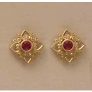 GPC GARNET FANCY STAR STUDS