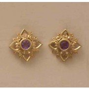 GPC AMETHYST FANCY STAR STUDS