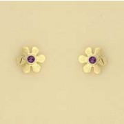 GPC AMETHYST SET 8mm DAISY STUDS