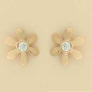 GPC CZ SET FLOWER STUDS