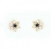 GPC CZ/SAPPHIRE CLUSTER STUDS          =