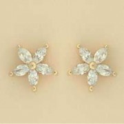 GPC MARQUIS CZ CLUSTER FLOWER STUDS