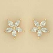 GPC MARQUIS CZ CLUSTER FLOWER STUDS