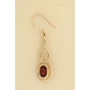 GPC OVAL GARNET CELTIC DROPS