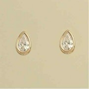 GPC TEARDROP CZ RUBSET STUDS