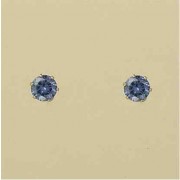 GPC 5mm ROUND TANZANITE BLUE CZ STUDS