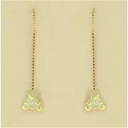 GPC CZ SET TEDDYBEAR PULL THRU EARRINGS=