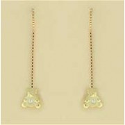 GPC CZ SET TEDDYBEAR PULL THRU EARRINGS=