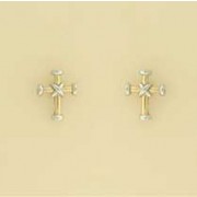 GPC TWO COLOUR CAPPED CROSS STUDS