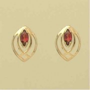 GPC MARQUISE GARNET FANCY STUDS