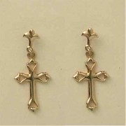 GPC SMALL FANCY CROSS DROP EARRINGS