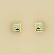 GPC CZ SET 2 COLOUR SQUARE STUDS       =