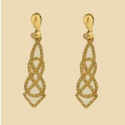 GPC CELTIC TIE SHAPE DROP EARRINGS