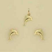 GPC DOLPHIN STUDS/PENDANT SET