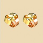 GPC 3 COLOUR FOLDED KNOT STUDS/BEAD