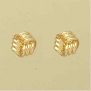 GPC RIBBED FOLDED KNOT STUDS