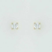 GPC 4mm SQUARE CZ CLAW SET STUDS       =