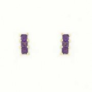 GPC 3 SQ.STONE STUDS-AMETHYST