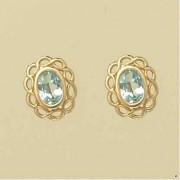 GPC 7x5mm BLUE TOPAZ FANCY STUDS