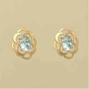 GPC 6x3mm BLUE TOPAZ FANCY STUDS