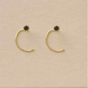 GPC 2mm SAPPHIRE CLAW SET NOSE STUDS   =