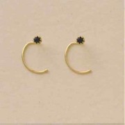 GPC 2mm SAPPHIRE CLAW SET NOSE STUDS   =