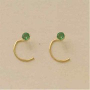 GPC 3mm EMERALD CLAW SET NOSE STUDS