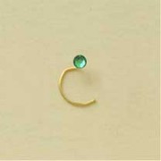 GPC 3mm FLAT CRYSTAL NOSE STUD-DK      =