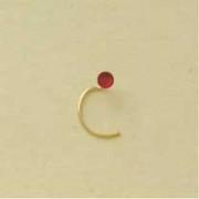 GPC 3mm FLAT CRYSTAL NOSE STUDS-REDSIAM=