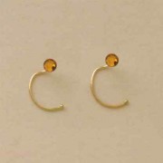 GPC 3mm FLAT CRYSTAL NOSE STUDS-TOPAZ  =