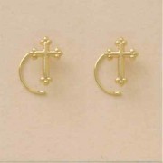 GPC GOTHIC CROSS NOSE STUD