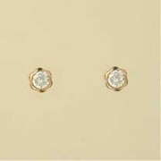 GPC 5mm CZ SET FLOWER STUD