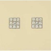 GPC 8mm 9 STONE SQUARE CZ STUDS        =