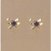 GPC ANDRALOK GARNET BOW STUDS