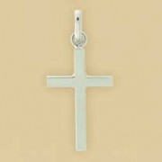 GPC WHITE 22x14mm PLAIN SOLID CROSS    =