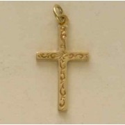 GPC 25x15mm SOLID ENGRAVED CROSS       =