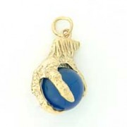 GPC BLUE AGATE CLAW PENDANT