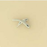 GPC 15mm CAST WHITE KISS CROSS PENDANT