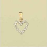 GPC CRYSTAL CUTOUT HEART PENDANT