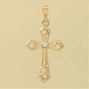 GPC 22x15mm CRYSTAL SET GOTHIC CROSS